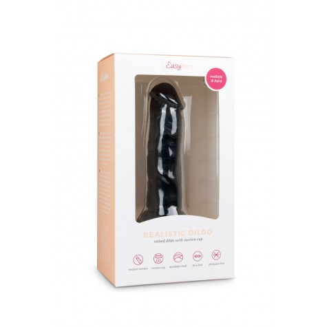 Черный фаллоимитатор Realistic Dildo - 15,5 см.