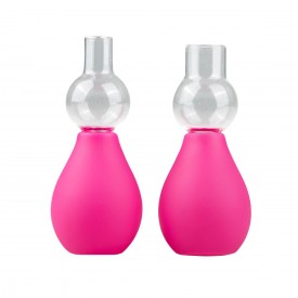 Розовые вакуумные стимуляторы для сосков Nipple Pump Set