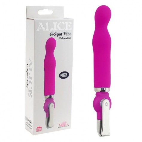 Розовый вибратор ALICE 20-Function G-Spot Vibe - 18 см.